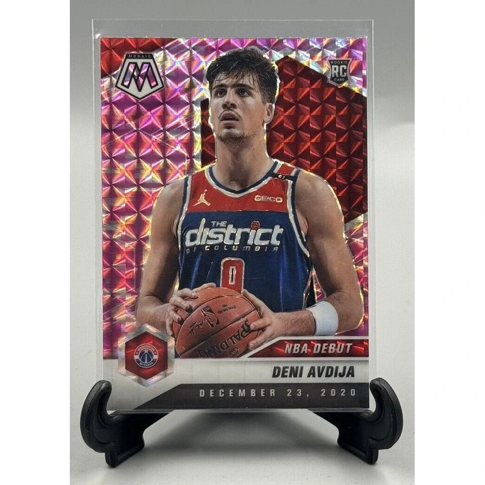 2020-21 Panini Mosaic Deni Avdija‎ NBA Debut RC Pink Camo Prizm Wizards